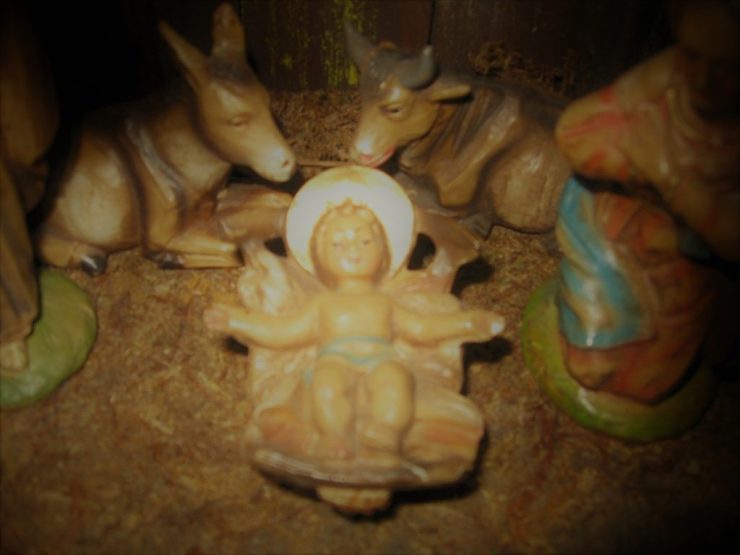 baby Jesus in a nativity